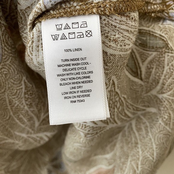 Cynthia Rowley Womens Linen Floral Leaf Print Sleeveless Top Size Large NWT - Picture 5 of 5